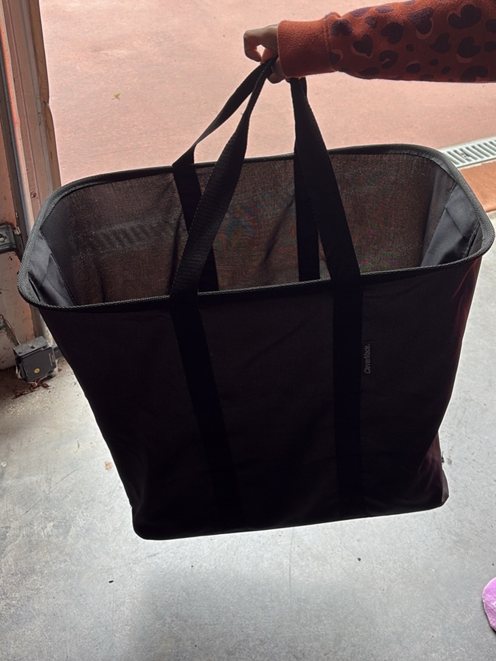Black Utility Tote Bag with Dual Handles